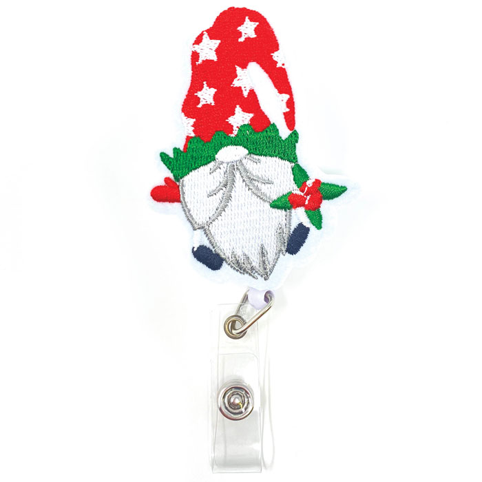 GNMSTOE - ID Badge Holder - Mistletoe Gnome