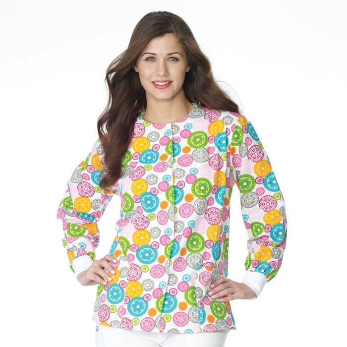 4400-539 - Ladies - Warm Up Jacket - Doily Buttons