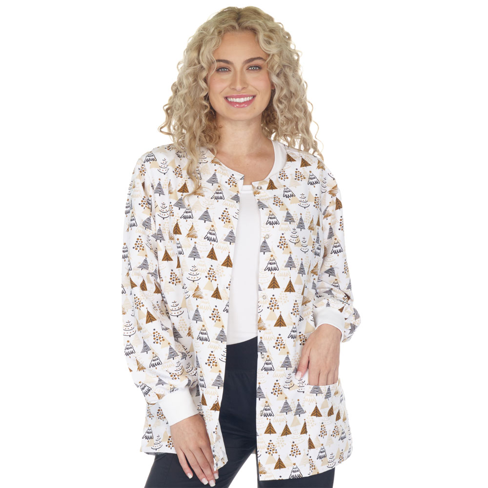 5513-3199M - Ladies Printed Warm-Up Jacket - ENCHANTED FOREST