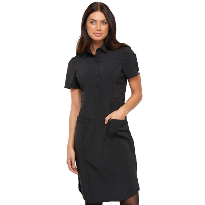 Infinity by Cherokee - CK510A - Ladies 39 inch Button Front Dress
