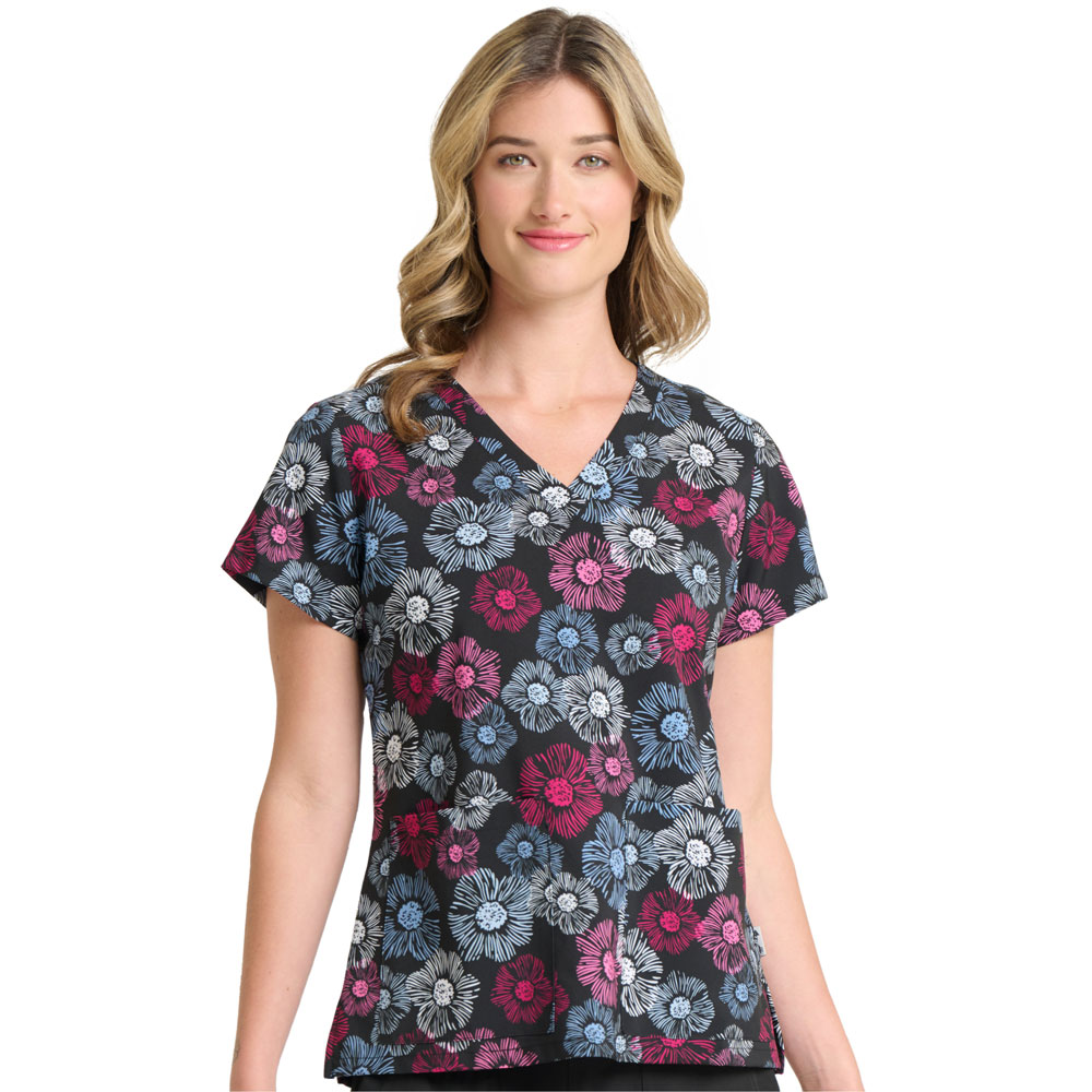 Ava Therese - Zavate - 1054-SMSH - Womens V-Neck Stretch Top - SUMMER SILHOUETTE