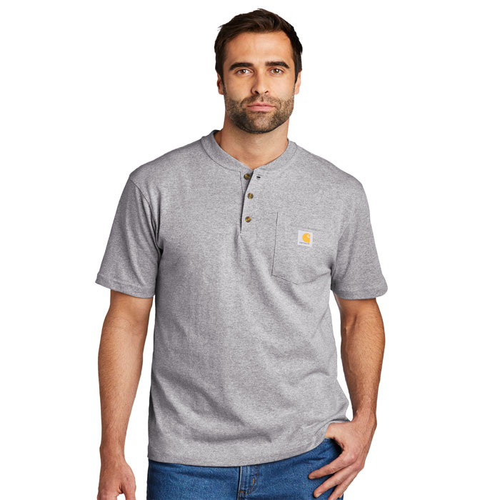 Carhartt-CTK84-Mens-Short-Sleeve-Henley-T-Shirt