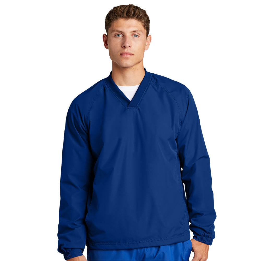 JST72 - Sport-Tek® Mens V-Neck Raglan Wind Shirt