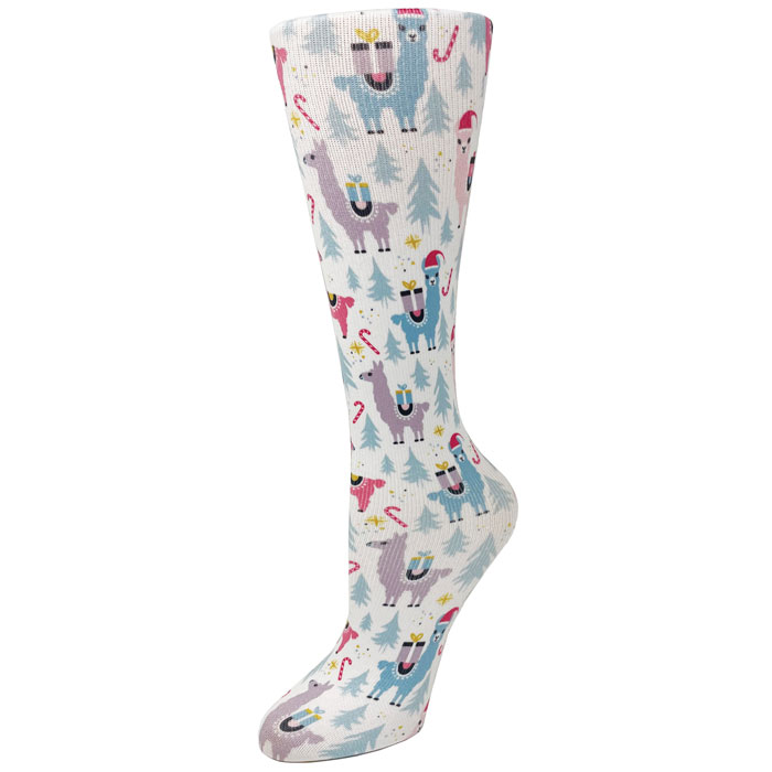 10-18-mmHg-Printed-Compression-Socks-Fa-La-Llamas-1018-FLL