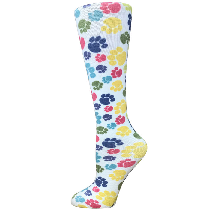 10-18-mmHg-Printed-Compression-Socks-Paw-Prints-1018-PAW