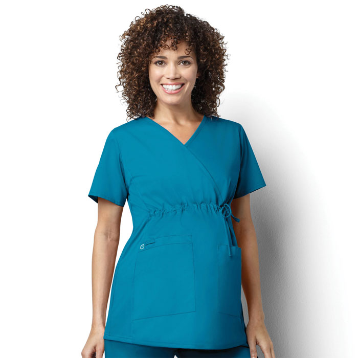 WonderWORK-145-Womens-Maternity-Mock-Wrap-Top-