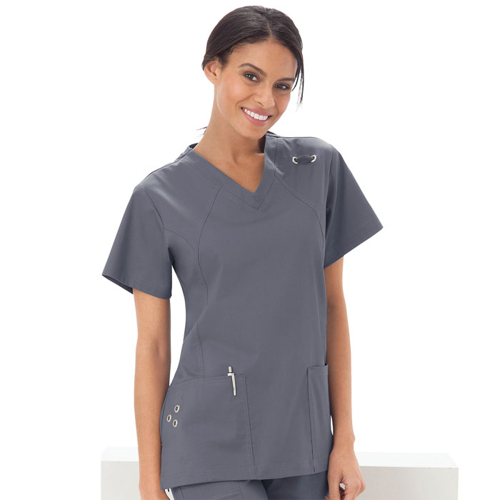 bio - bring it on - 19034 - Grommet V-Neck Scrub Top