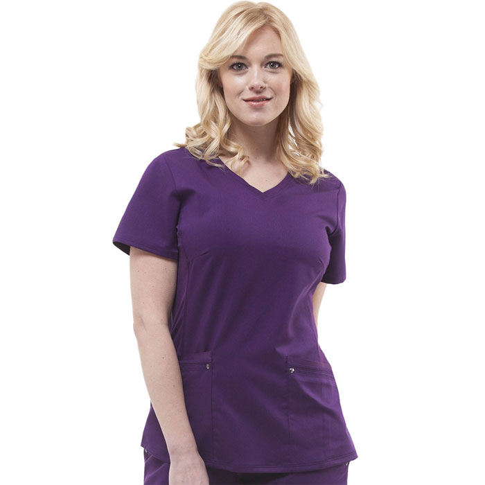 Healing-Hands-Purple-Label-2245-Juliet-V-Neck-Knit-Panel-Scrub-Top
