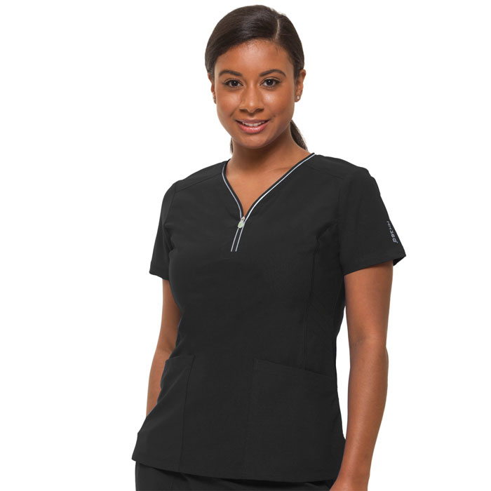 HH360-HH2254-Sonia-Zipper-Neckline-Scrub-Top