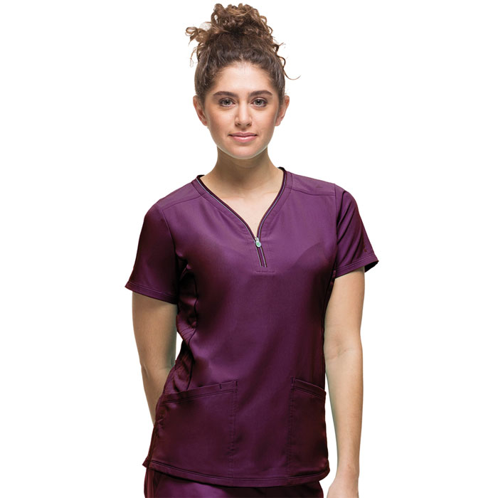 HH360-HH2254-Sonia-Zipper-Neckline-Scrub-Top