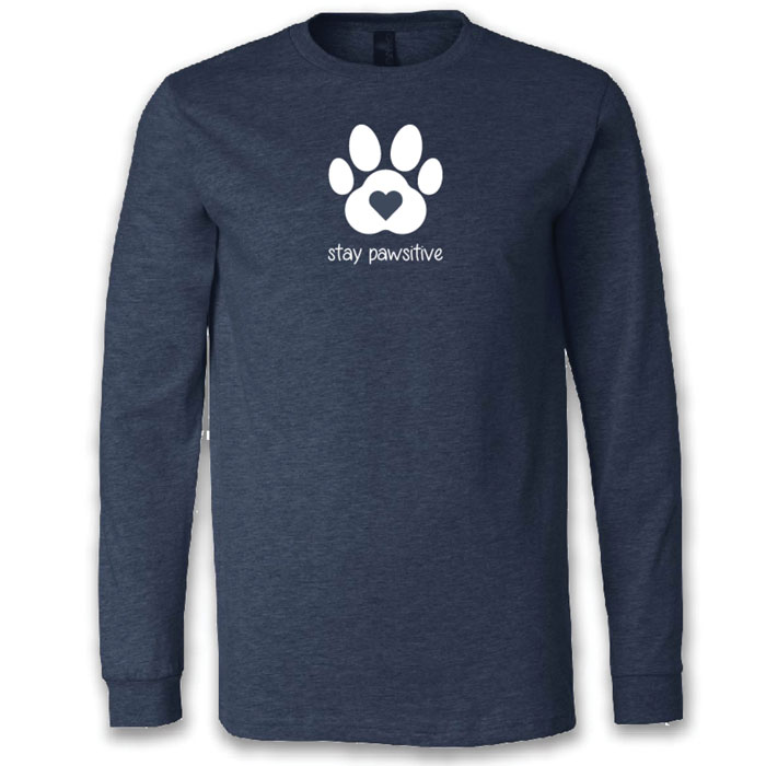Bella-Canvas-Unisex-Long-Sleeve-Shirt---Stay-Pawsitive-3501SP