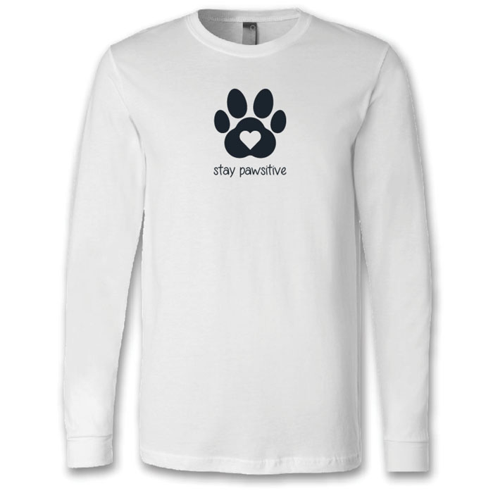 Bella-Canvas-Unisex-Long-Sleeve-Shirt---Stay-Pawsitive-3501SP
