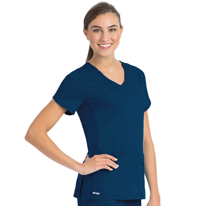 Greys-Anatomy-41423-Womens-4-Pkt-Crossover-V-neck-Top