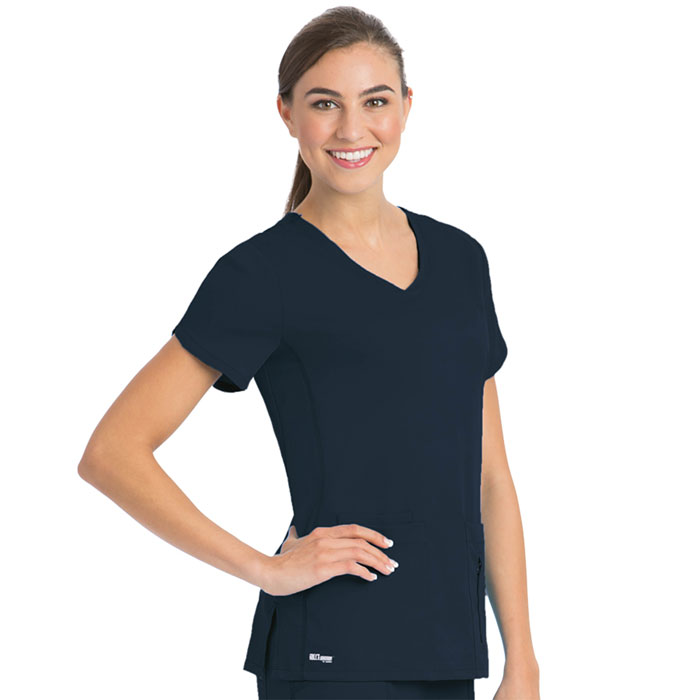 Greys-Anatomy-41423-Womens-4-Pkt-Crossover-V-neck-Top