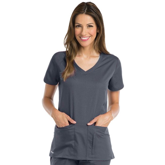 Greys-Anatomy-41423-Womens-4-Pkt-Crossover-V-neck-Top