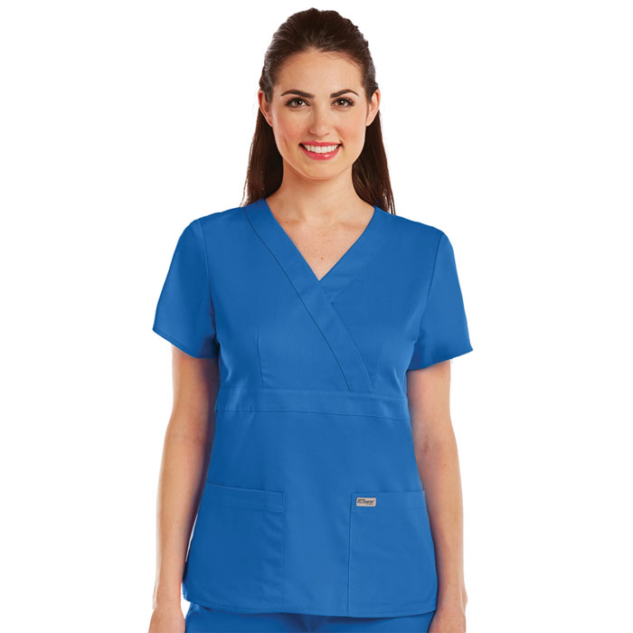 Greys-Anatomy-4153-Womens-3-Pkt-Mock-Wrap-Top