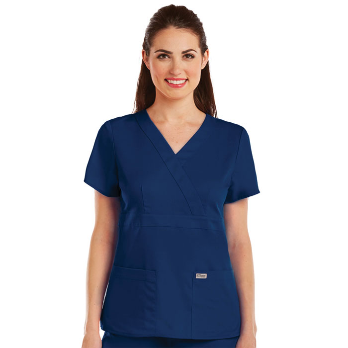 Greys-Anatomy-4153-Womens-3-Pkt-Mock-Wrap-Top