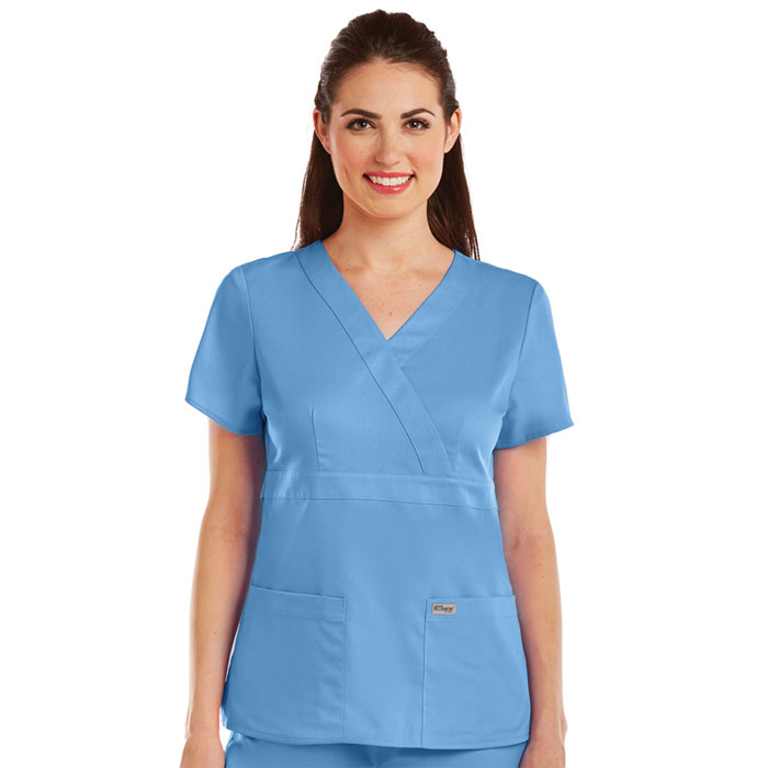 Greys-Anatomy-4153-Womens-3-Pkt-Mock-Wrap-Top