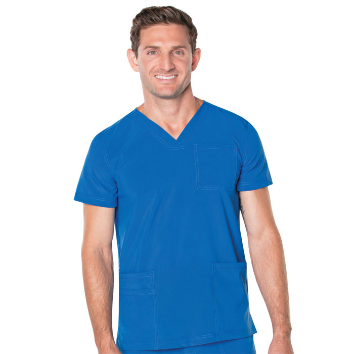 Landau-Proflex-Mens-V-Neck-4-Pocket-Top-4253