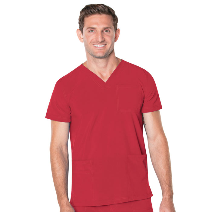 Landau-Proflex-Mens-V-Neck-4-Pocket-Top-4253