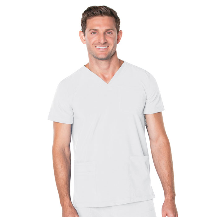 Landau-Proflex-Mens-V-Neck-4-Pocket-Top-4253