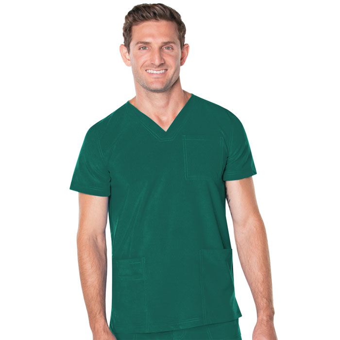 Landau-Proflex-Mens-V-Neck-4-Pocket-Top-4253