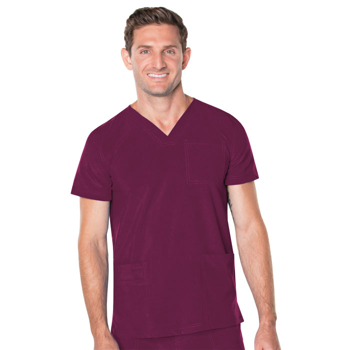 Landau-Proflex-Mens-V-Neck-4-Pocket-Top-4253