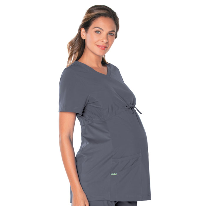 Landau Proflex - Maternity Crossover V-Neck Tunic - 4399