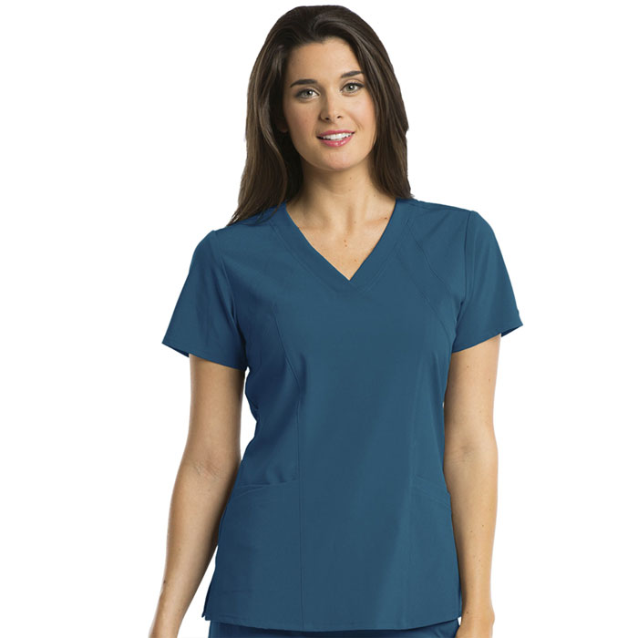 Barco-One-5105-Womens-4-Pkt-V-Neck-Top