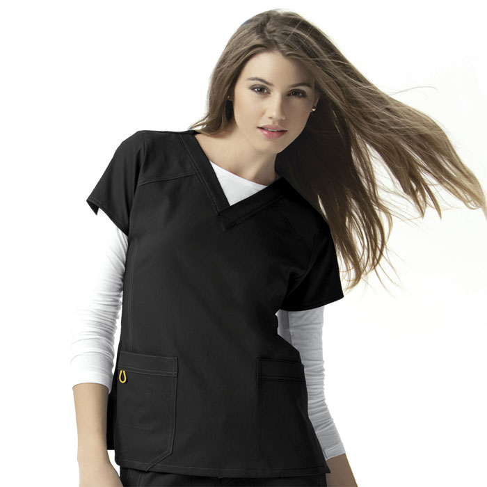 Four-Stretch-6214-Sporty-V-Neck-Scrub-Top