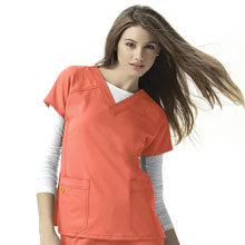 Four-Stretch-6214-Sporty-V-Neck-Scrub-Top