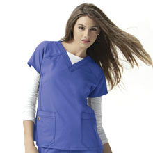 Four-Stretch-6214-Sporty-V-Neck-Scrub-Top