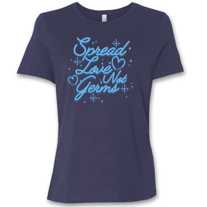 Bella Canvas - Ladies Spread Love Not Germs Tshirt - 6400-SLNG