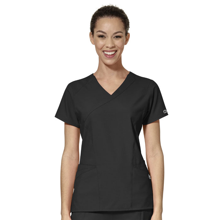W123-6455-Womens-Mock-Wrap-Top