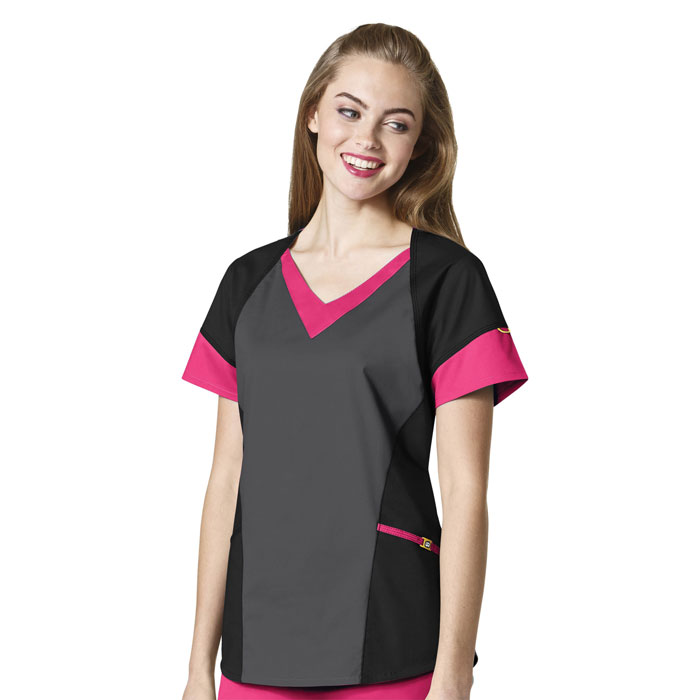 WonderWink Seven Flex - 6703 - V-Neck Tri Top