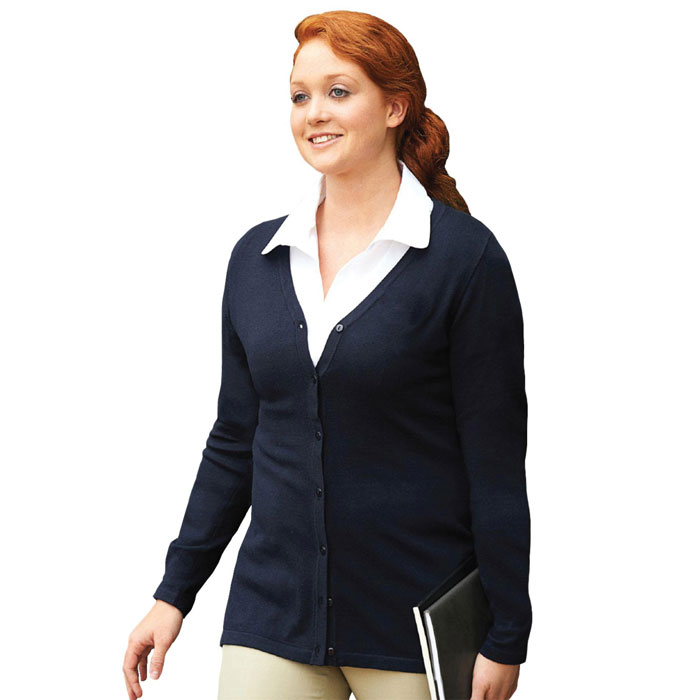Edwards - 7046 - Ladies Shirttail Cotton Cardigan