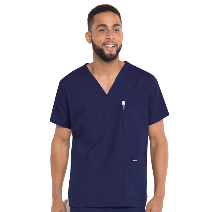 Landau - Mens 5-Pocket Scrub Top - 7489