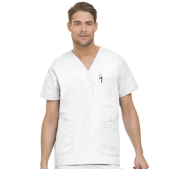 Landau-Mens-5-Pocket-Scrub-Top-7489