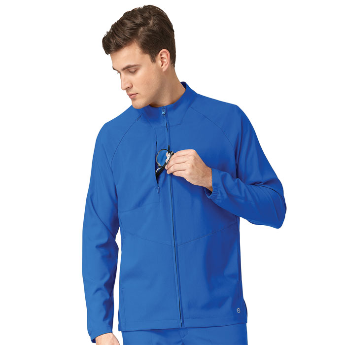 W123-8355-Mens-Zip-Front-Solid-Scrub-Jacket