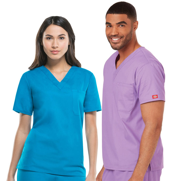 Dickies-EDS-Signature--83706-Unisex-V-Neck--Scrub-Top