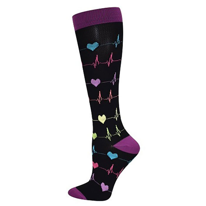 EKG Hearts - Think Medical - Fashion Compression Sock - 94747