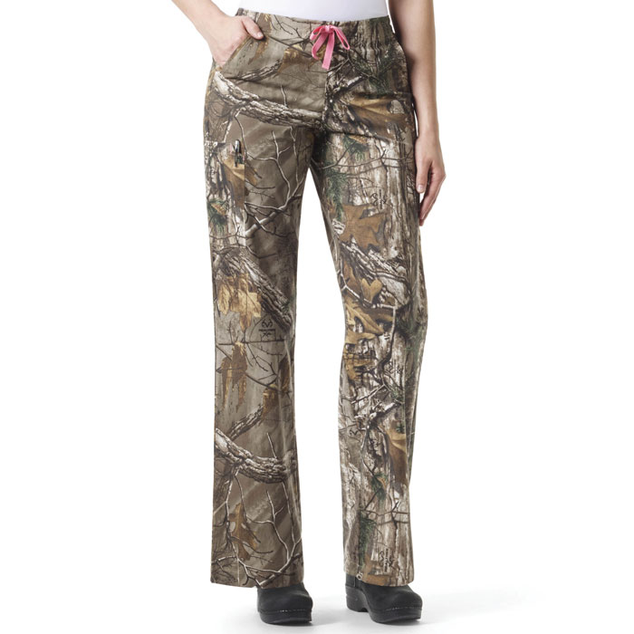 Carhartt - C52405-RTX - Womens Utility Boot Cut Scrub Pant - RealTree Camo