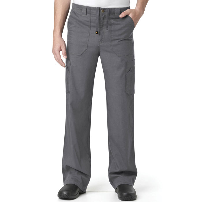 Carhartt Men's Pewter Multi-Cargo Ripstop Scrub Pant