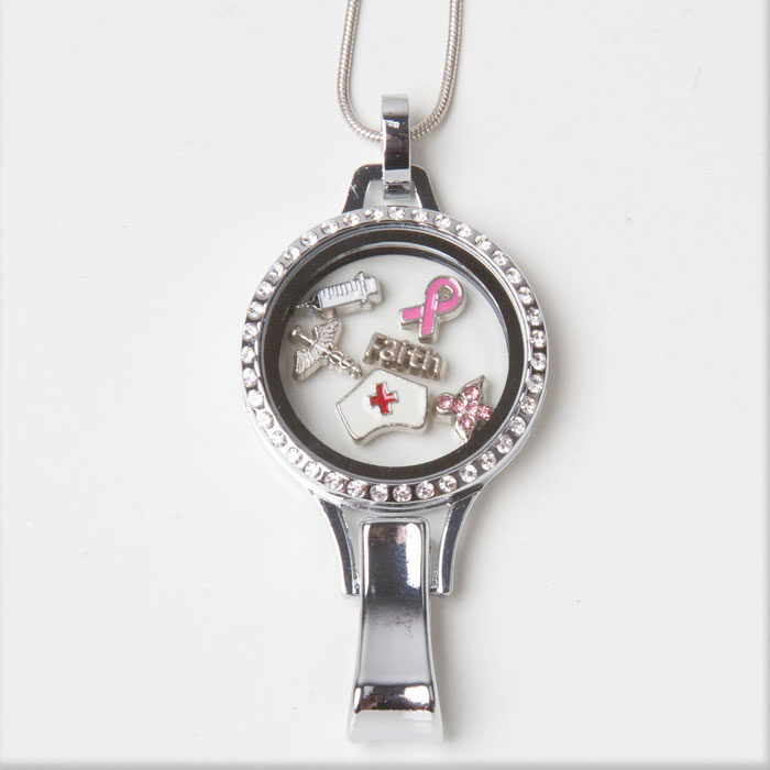 CHARM - Magnetic Glass Floating Charm Locket - ID Badge Holder