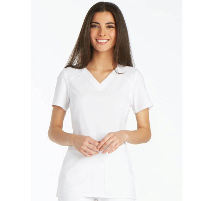 Cherokee-iFlex-CK605-V-Neck-Knit-Panel-Scrub-Top