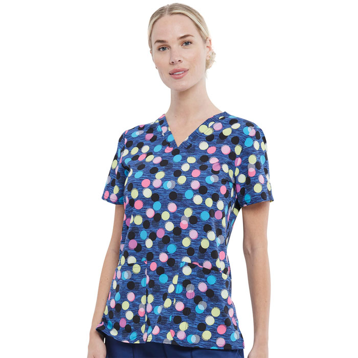Cherokee - CK671-GEOJ - V-Neck Print - Geo Jive