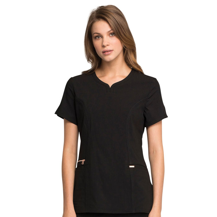 CK695-Cherokee-Statement-Ribbed-V-Neck-Top