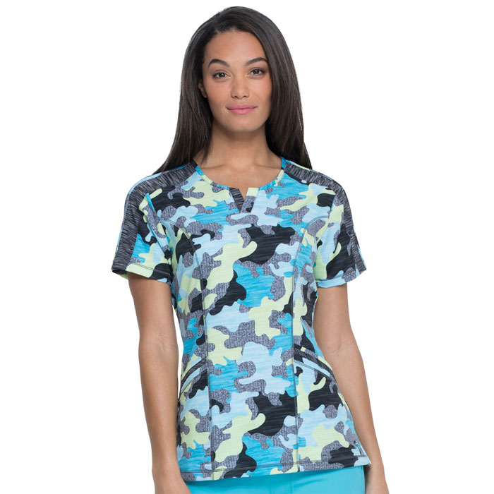 Dickies - Ladies Scrub Top Totally Textured Camo - DK664-TLLT