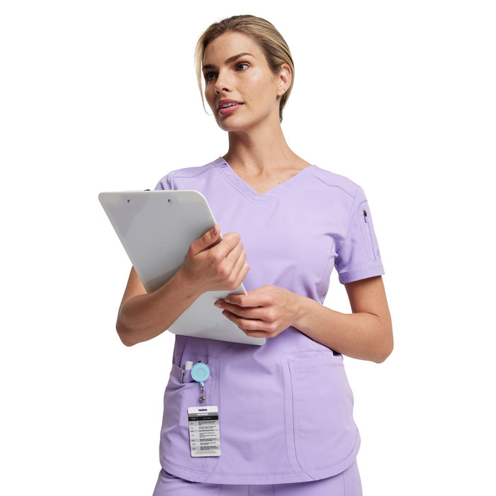 Dickies Dynamix - DK730 - V-Neck Top - Digital Lavender