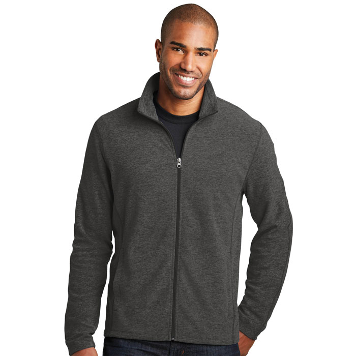 Port-Authority-F235-Mens-Heather-Microfleece-Full-Zip-Jacket